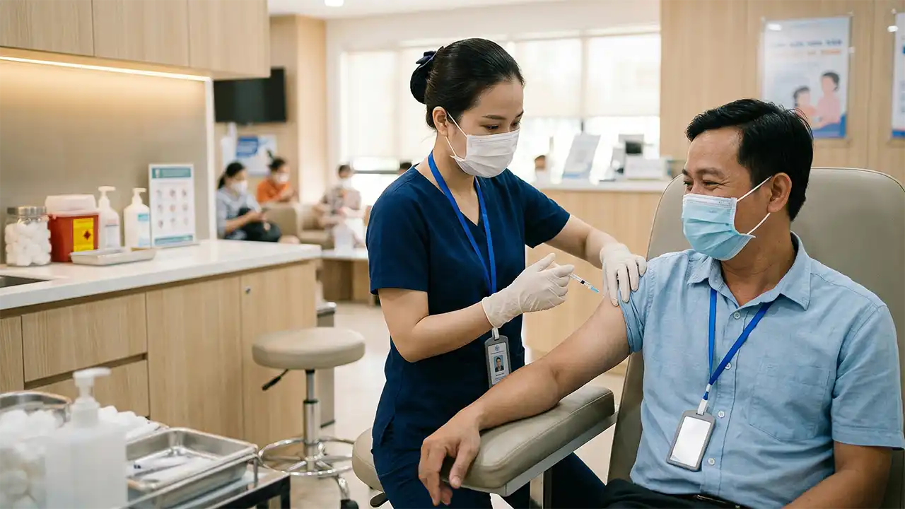 Thực hiện tiêm vắc xin an toàn